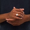 Thumbnail Image 1 of Men's 0.085 CT. T.W. Diamond Oval Signet Ring in 10K Gold