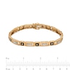 Men's 0.50 CT. T.W. Diamond Black Ceramic Link Bracelet in 10K Gold - 8.5"