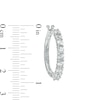 White Lab-Created Sapphire Hoop Earrings in Sterling Silver
