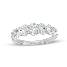 Vera Wang Love Collection 1.95 CT. T.W. Certified Lab-Grown Diamond Seven Stone Anniversary Band in 14K White Gold