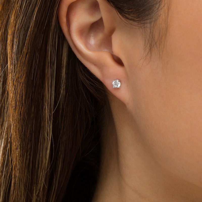 CT. T.W. Certified Lab-Grown Diamond Stud Earrings in 10K White Gold (I/SI2