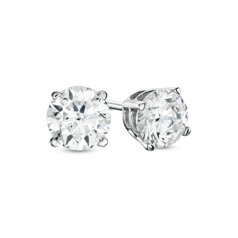 Main Image 1 of 1.00 CT. T.W. Certified Lab-Grown Diamond Stud Earrings in 10K White Gold (I/SI2)