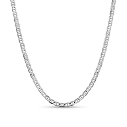 4.5mm Solid Mariner Chain Necklace in 14K White Gold - 22&quot;