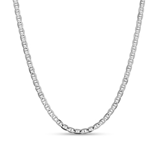 4.5mm Mariner Chain Necklace in Solid 14K White Gold - 22"