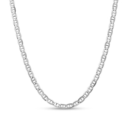 5.25mm Solid Mariner Chain Necklace in 14K White Gold - 24&quot;