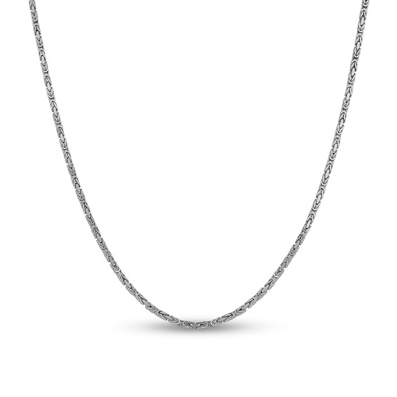 2.0mm Byzantine Chain Necklace in Solid 14K Gold