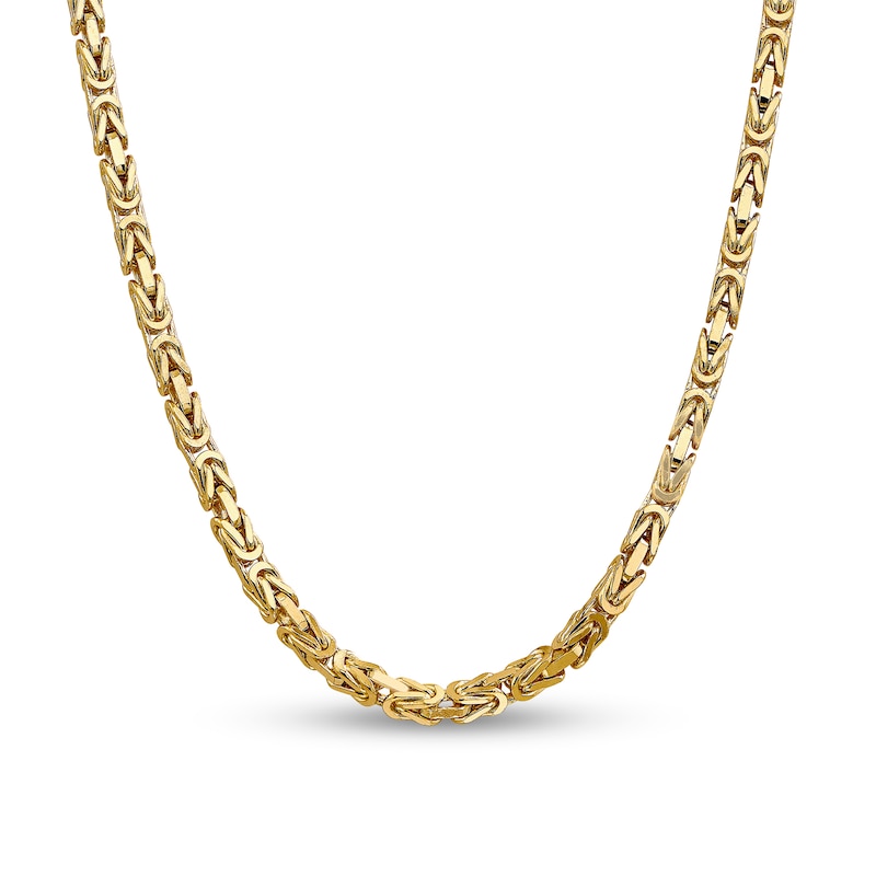 5.25mm Solid Byzantine Chain Necklace in 14K Gold - 20"