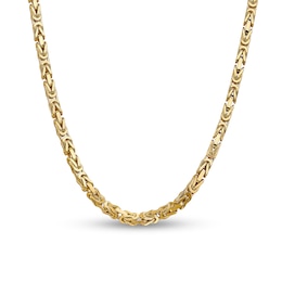 5.25mm Solid Byzantine Chain Necklace in 14K Gold - 26&quot;