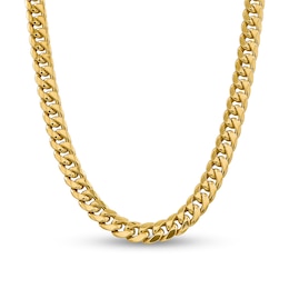 12.6mm Semi-Solid Cuban Curb Chain Necklace in 14K Gold - 30&quot;