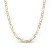 7.3mm Semi-Solid Figaro Chain Necklace in 14K Gold - 22"