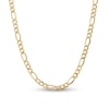 Thumbnail Image 1 of 7.3mm Figaro Chain Necklace in Hollow 14K Gold - 22"