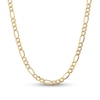 Thumbnail Image 1 of 7.3mm Figaro Chain Necklace in Hollow 14K Gold - 26"