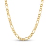 8.5mm Semi-Solid Figaro Chain Necklace in 14K Gold - 24"