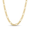 8.5mm Semi-Solid Figaro Chain Necklace in 14K Gold - 26"