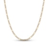 Thumbnail Image 0 of 3.9mm Diamond-Cut Figaro Chain Necklace in Hollow 14K Two-Tone Gold - 18"