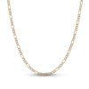 3.9mm Diamond-Cut Figaro Chain Necklace in Hollow 14K Two-Tone Gold