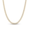 Thumbnail Image 0 of 6.75mm Diamond-Cut Curb Chain Necklace in Hollow 14K Two-Tone Gold - 22"