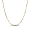 Thumbnail Image 1 of 3.9mm Diamond-Cut Figaro Chain Necklace in Hollow 14K Two-Tone Gold - 20"