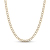 6.75mm Diamond-Cut Semi-Solid Curb Chain Necklace in 14K Two-Tone Gold - 22"