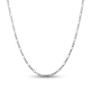 Thumbnail Image 1 of 3.0mm Figaro Chain Necklace in Solid 14K White Gold - 20"