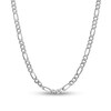Thumbnail Image 1 of 6.0mm Figaro Chain Necklace in Solid 14K White Gold - 26"