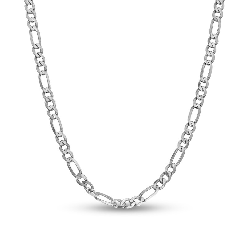Main Image 1 of 6.0mm Figaro Chain Necklace in Solid 14K White Gold - 26"