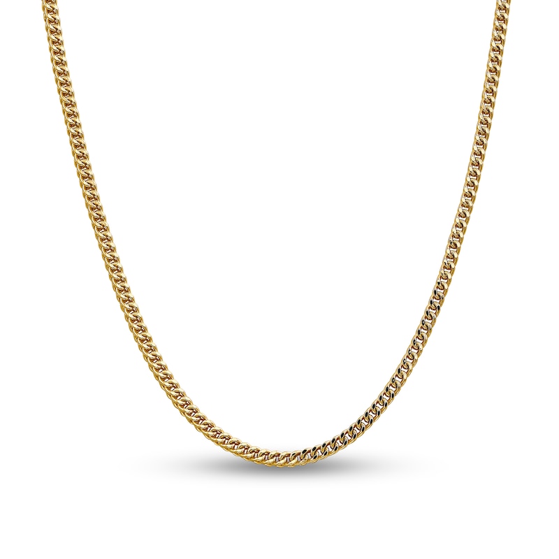 3.7mm Franco Snake Chain Necklace in Hollow 14K Gold - 20"