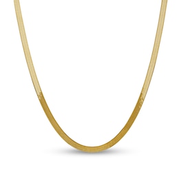 5.0mm Herringbone Chain Necklace in Solid 14K Gold - 18"
