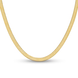 6.5mm Herringbone Chain Necklace in Solid 14K Gold - 20&quot;