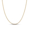 2.75mm Diamond-Cut Solid Valentino Chain Necklace in 14K Tri-Tone Gold - 16"