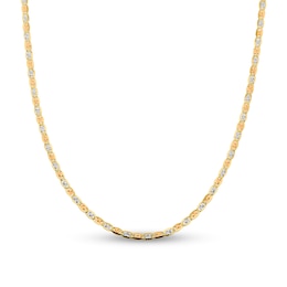 3.8mm Diamond-Cut Valentino Chain Necklace in Solid 14K Tri-Tone Gold - 18"