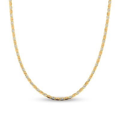 3.8mm Diamond-Cut Valentino Chain Necklace in Solid 14K Tri-Tone Gold - 18"
