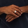 Men's 1.45 CT. T.W. Composite Cushion Diamond Ribbed Shank Ring in 10K Gold
