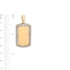 Thumbnail Image 2 of Men's 0.75 CT. T.W. Baguette Diamond Edge Dog Tag Necklace Charm in 10K Gold