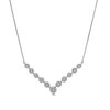 Thumbnail Image 1 of 0.50 CT. T.W. Diamond Chevron Necklace in 10K White Gold