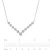 0.50 CT. T.W. Diamond Chevron Necklace in 10K White Gold