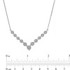 Thumbnail Image 4 of 0.50 CT. T.W. Diamond Chevron Necklace in 10K White Gold