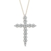 Thumbnail Image 1 of 1.00 CT. T.W. Diamond Cross Pendant in 10K Gold