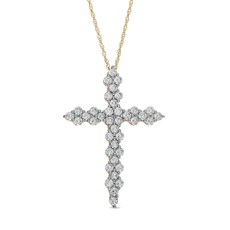 1.00 CT. T.W. Diamond Cross Pendant in 10K Gold|Peoples Jewellers