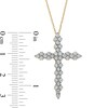 Thumbnail Image 3 of 1.00 CT. T.W. Diamond Cross Pendant in 10K Gold