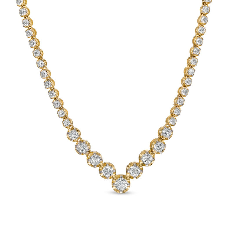 3.00 CT. T.W. Diamond Riviera Necklace in 10K Gold