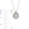 Thumbnail Image 3 of 0.50 CT. T.W. Composite Pear-Shaped Diamond Frame Sunburst Pendant in 10K Gold