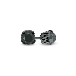 Vera Wang Men 0.95 CT. T.W. Black Diamond Solitaire Stud Earrings in Sterling Silver with Black Ruthenium