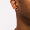 Thumbnail Image 2 of Vera Wang Men 0.95 CT. T.W. Black Diamond Solitaire Stud Earrings in Sterling Silver with Black Ruthenium