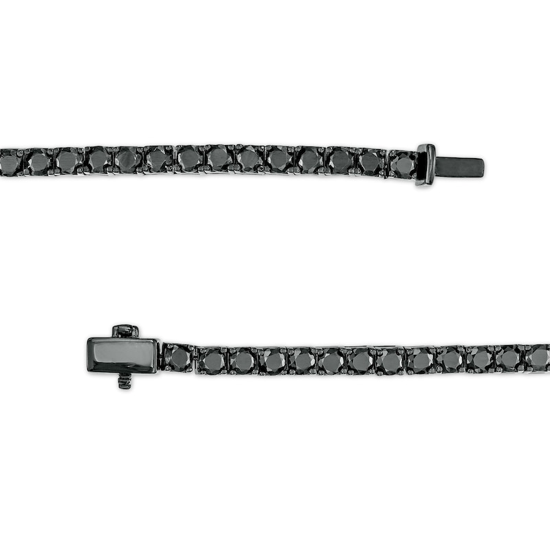 Vera Wang Men Spinel Necklace in Sterling Silver with Black Ruthenium- 22"
