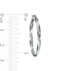 Thumbnail Image 2 of 30.0mm Twist Tube Hoop Earrings in 14K White Gold