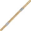 Thumbnail Image 1 of Men's 1/3 CT. T.W. Diamond Barrel 180 Gauge Curb Chain Bracelet in Hollow 10K Gold - 8.5&quot;