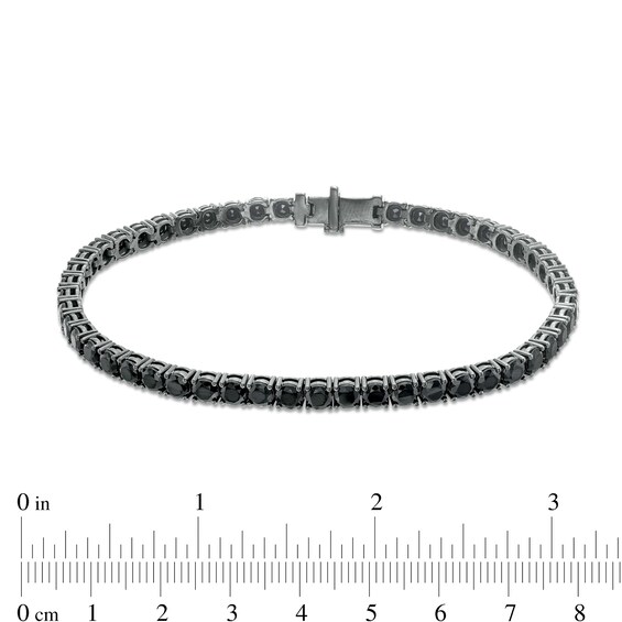 Men's 5.00 CT. T.W. Black Enhanced Diamond Bracelet in Sterling Silver with Black Rhodium - 8.5"