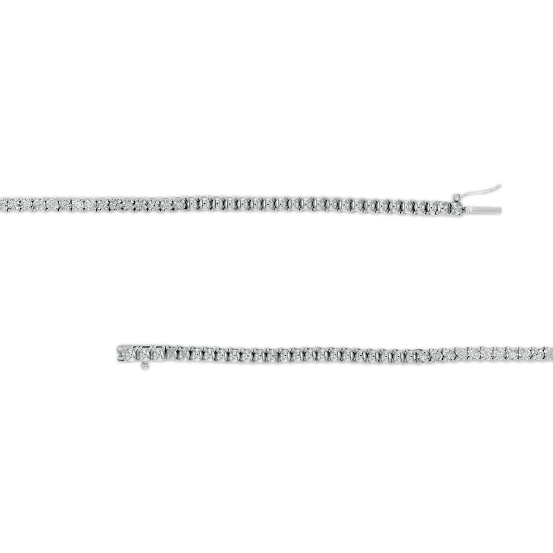 Main Image 3 of Men's 1.95 CT. T.W. Diamond Necklace in 10K White Gold - 24"