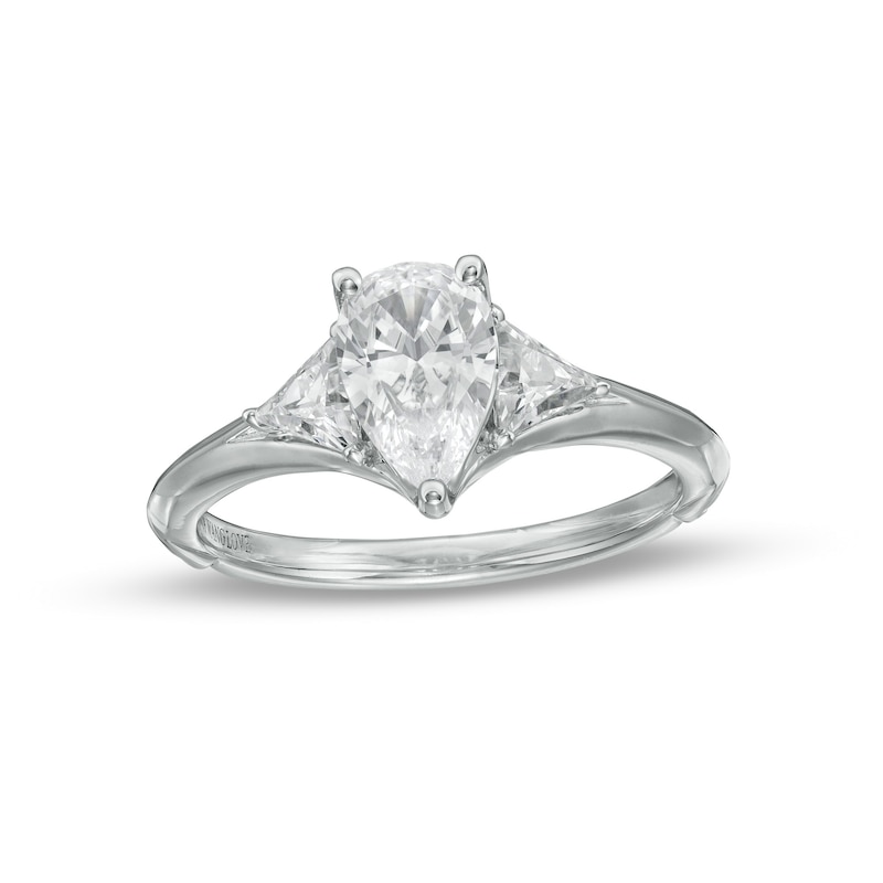 Vera Wang Love Collection Limited Edition 1.31 CT. T.W. Certified Pear-Shaped Diamond Ring in 14K White Gold (I/SI2)|Peoples Jewellers